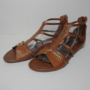 Nicole Zippered Strappy Gladiator Sandals sz 11
